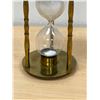 Image 4 : Brass / Glass Hour Glass - Approx: 7"T 4"W