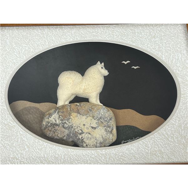 Amazing Jan Jackson Caribou Hair Sculpture Tufting - Frame Approx: 13.75x11"