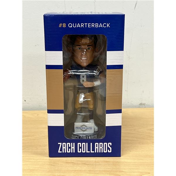 New In Box Zach Collaros Winnipeg Blue Bombers Bobblehead Quarterback #8