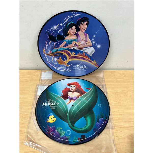 Disney The Little Mermaid & Aladdin 12" LP Picture Disc Records