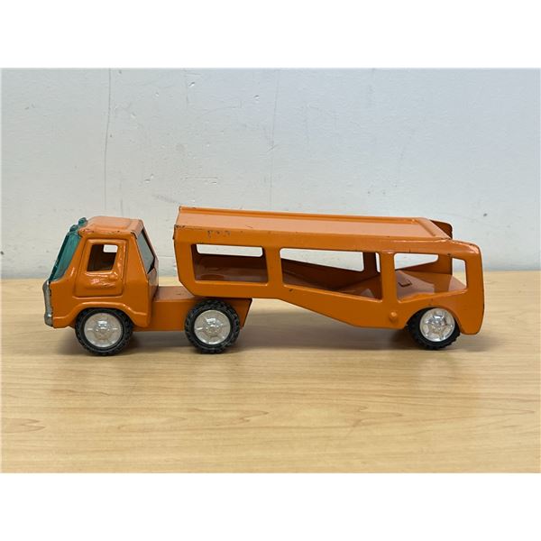 Vintage Pressed Steel Toy Car Hauler - Bandi Line 11" long - see photos