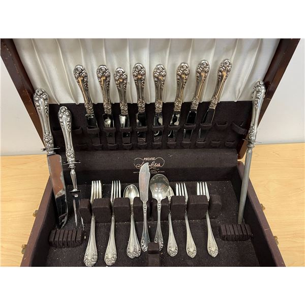 Sterling Silver Cutlery - Partial Set Northumbria Rose Pattern - see description