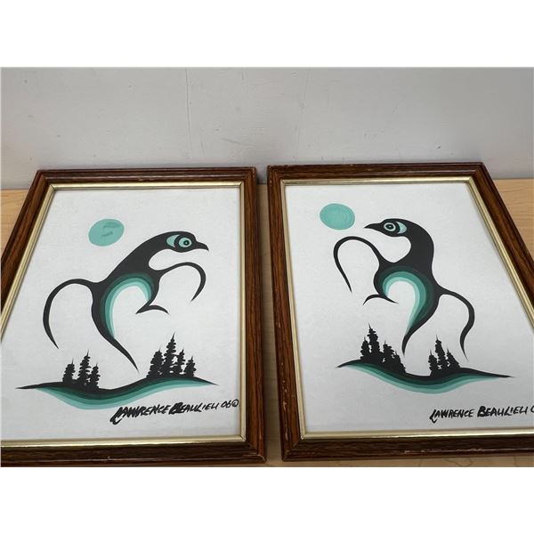 2 Lawrence Beaulieu Framed Art Pieces - Frames approx: 15.5x12.5"