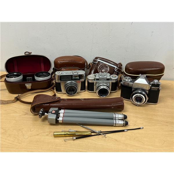Vintage German Camera & accessories Lot - Zeiss Ikon / Paxette & Similar - see photos, not tested