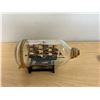 Image 2 : Decorative Ship in Glass Bottle with Stand - approx: 9"