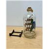 Image 5 : Decorative Ship in Glass Bottle with Stand - approx: 9"
