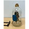 Image 6 : Decorative Ship in Glass Bottle with Stand - approx: 9"