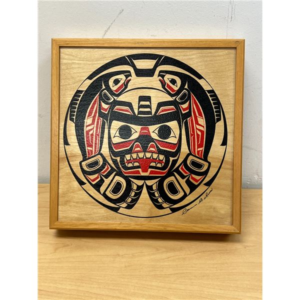 Clarence A. Wells West Coast Haida Decorative Wood Storage Box - 10x10x2"