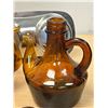 Image 7 : Mid Century Blown Glass Oil & Vinegar Bottle w/ Holder - nicely done, (bottles 4.5") see photos