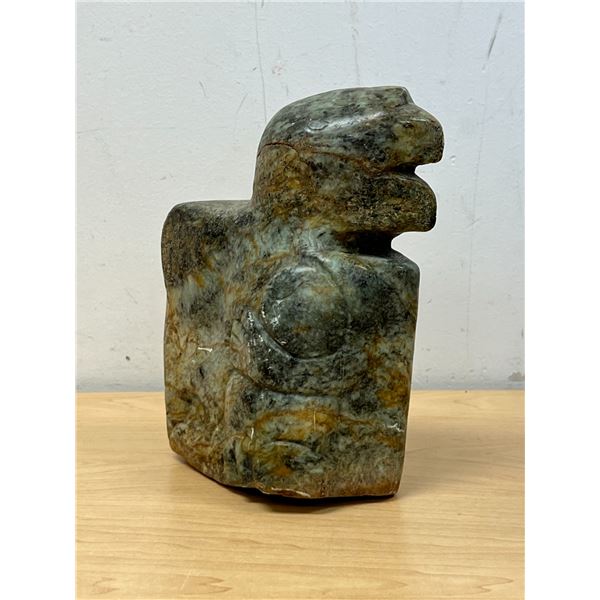 Large Unusual Abstract Soapstone Sculpture Carving - Approx: 8"T 5.57"W