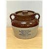 Image 1 : Antique Newfolden Mercantile (Minnesota) Advertising Bean Pot / Crock - see photos 7"W 6"T