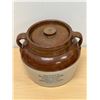 Image 3 : Antique Newfolden Mercantile (Minnesota) Advertising Bean Pot / Crock - see photos 7"W 6"T