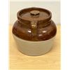 Image 4 : Antique Newfolden Mercantile (Minnesota) Advertising Bean Pot / Crock - see photos 7"W 6"T