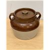 Image 5 : Antique Newfolden Mercantile (Minnesota) Advertising Bean Pot / Crock - see photos 7"W 6"T