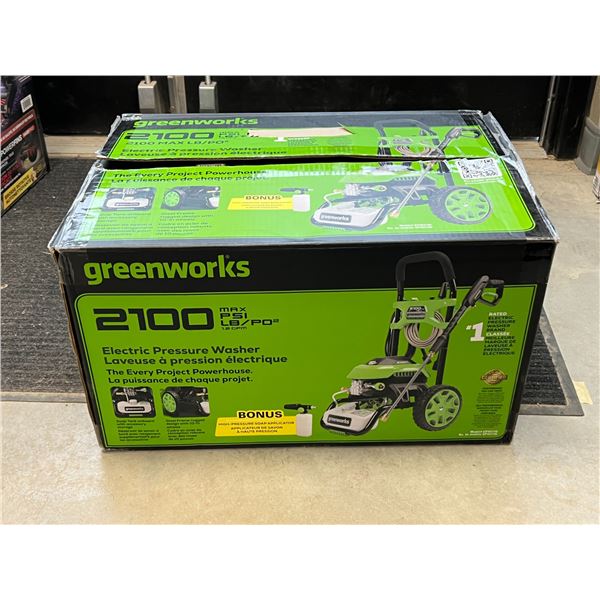 New Greenworks 2100 PSI Electric Pressure Washer - see photos
