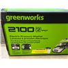 Image 2 : New Greenworks 2100 PSI Electric Pressure Washer - see photos