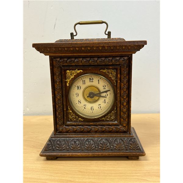 Amazing Antique Junghans (Germany) Carriage Clock Approx: 6.5x4.25" & 7.5"T not tested