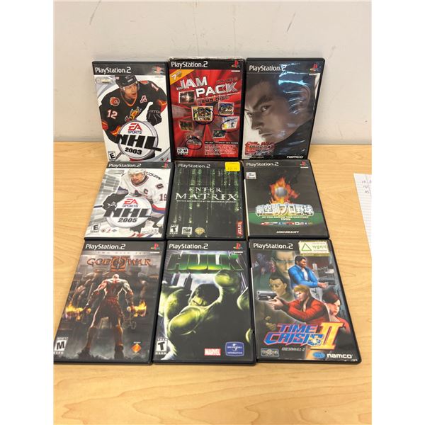 9 Sony PlayStation 2 PS2 Games as pictured - see all photos for details - not tested