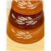 Image 2 : 3 Pyrex Wheat Pattern Nesting Mixing Bowls - Largest 2.5L - see all photos