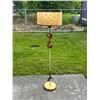 Image 1 : Mid Century Wood / Brass Tri-Light Floor Lamp - Works Approx: 61"T 17"W see all photos