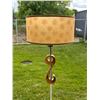 Image 2 : Mid Century Wood / Brass Tri-Light Floor Lamp - Works Approx: 61"T 17"W see all photos