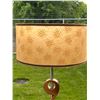 Image 3 : Mid Century Wood / Brass Tri-Light Floor Lamp - Works Approx: 61"T 17"W see all photos
