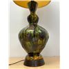 Image 4 : Superb Mid Century Ceramic Textured Tri-Light Lamp - Works - 37.5"T 14"W