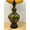 Image 5 : Superb Mid Century Ceramic Textured Tri-Light Lamp - Works - 37.5"T 14"W
