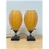 Image 1 : 2 Vintage Retro Lucite Spaghetti Table Lamps - Working 13.5"T - see all photos