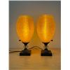 Image 2 : 2 Vintage Retro Lucite Spaghetti Table Lamps - Working 13.5"T - see all photos