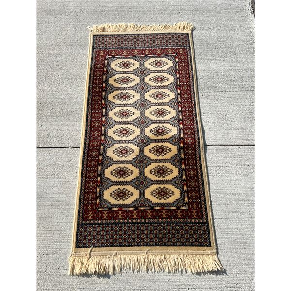 Greek Imperial Collection Wool Area Rug - Approx: 58x25" - see all photos for details