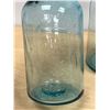 Image 3 : 2 Vintage Aqua Blue Perfect Seal Wide 10" Mouth Canning Jars - each slightly Different