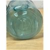 Image 9 : 2 Vintage Aqua Blue Perfect Seal Wide 10" Mouth Canning Jars - each slightly Different