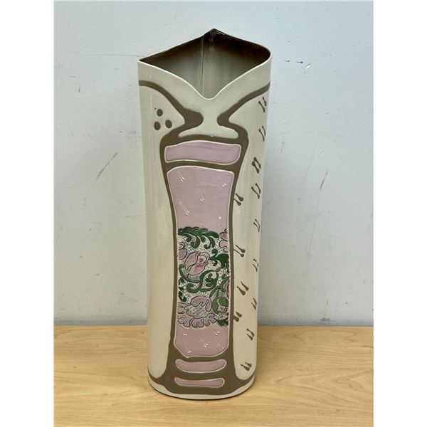 Large Signed Balfour Studio Art Pottery Vase - Approx: 17.5"T 5.75"W