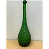 Image 2 : Mid Century Empoli Italian Green Glass Genie Bottle w/ stopper 22.5"