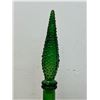 Image 3 : Mid Century Empoli Italian Green Glass Genie Bottle w/ stopper 22.5"