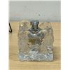 Image 6 : Vintage Textured Glass 2.5" Lighter & Ceramic 3.5" Ashtray on wire Base