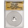 Image 1 : 2014 Proof 1/10 oz Platinum JFK Apollo 11 Anniversary Medal ANACS MS68