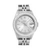 Image 1 : Rolex Ladies Stainless Steel Silver Index Diamond Datejust Wristwatch