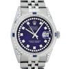 Image 1 : Rolex Mens Stainless Steel Sapphire and Diamond Datejust Wristwatch