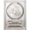 Image 2 : 2014-W $1 Burnished American Silver Eagle Coin PCGS SP70 Gary Whitley Signature