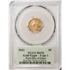 Image 2 : 2021 Type 1 $5 American Gold Eagle Coin PCGS MS70 FDOI Cleveland Signature