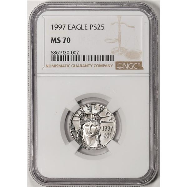 1997 $25 American Platinum Eagle Coin NGC MS70