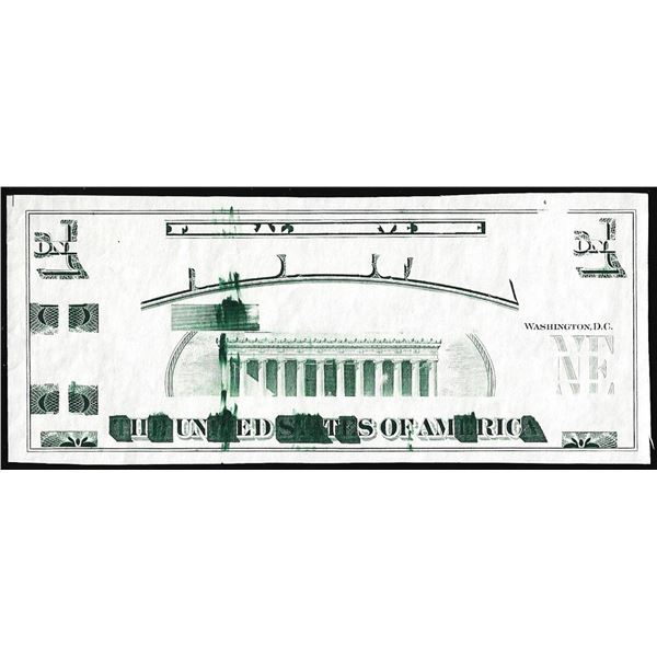 Circa 1970's Lincoln Memorial Giori Test Ink Smear Error Note