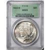 Image 1 : 1922-D $1 Peace Silver Dollar Coin PCGS MS63 Old Green Holder
