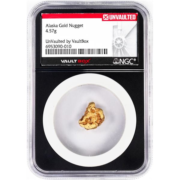 4.57 Gram Alaska Gold Nugget NGC Vaultbox Unvaulted