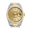 Image 2 : Rolex Mens Two Tone Champagne Index Datejust Wristwatch With Rolex Box