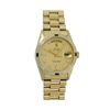 Image 2 : Rolex Men's 18K Yellow Gold Champagne Sapphire & Diamond Day Date President Wristwatch