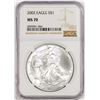 Image 1 : 2002 $1 American Silver Eagle Coin NGC MS70
