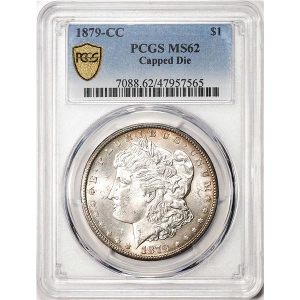 1879-CC Capped Die $1 Morgan Silver Dollar Coin PCGS MS62